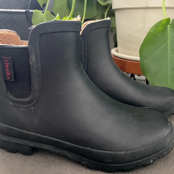 Chooka Womens size 7 Black Rain Boots Fisherman Asthetic Waterproof - Picture 1 of 7